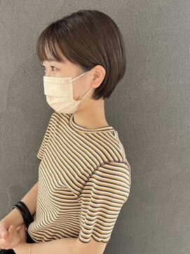 イロ プラス 南田宮店(iro+) 【nobuyo】丸みshort × くすみbeige