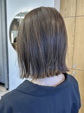 ソワ 錦糸町(soi) オリーブ切りっぱなしボブ_ミントアッシュオリーブベージュ_