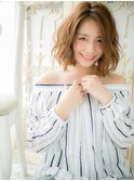 mod's姪浜/カーキベージュゆるふわカールくせ毛風ボブパーマh
