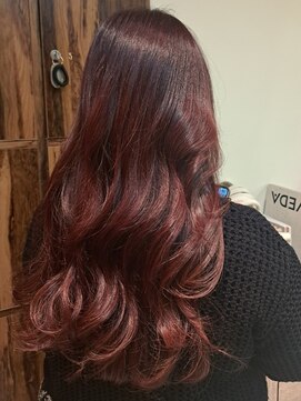ヘアリゾート粋 トゥジュ 池袋東口店(tujuh) チェリーレッド/ロングレイヤー