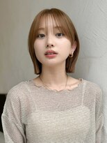 黒髪/ボブウルフ/ネビージュ/小顔/ワンレン/髪質改善/前髪