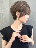 メルティーカラー◆似合わせカットひし形ハンサムショートボブ