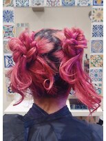 ランプヘアー(LAMP HAIR)&nbsp;高発色ツイン団子成人式着付けヘアメイクゆるふわアップ髪飾り