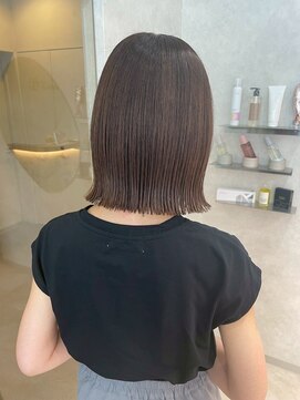 美髪＊切りっぱなしボブ＊ベージュ＊髪質改善＊Zina Maison札幌