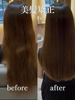 ミレヘアー 越谷(Mire hair)&nbsp;20代30代40代/美髪縮毛矯正矯正/before→after