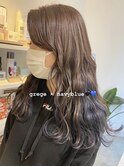 「グレージュ×ネイビーブルー」
