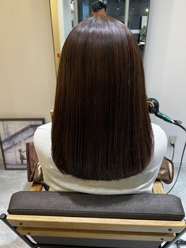 テラスヘア センダイ(TERRACE hair SENDAI) 艶髪ミディアム【髪質改善縮毛矯正+イノアカラー】