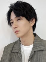 フイ 代々木(Hui) メンズ波巻きアップバング束感ショート/コンマヘア