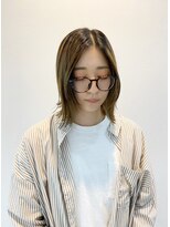 エンリッチヘア(enrich hair)&nbsp;くびれボブ　フェイスレイヤー　オリーブベージュ