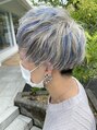 テクライズ 豊橋店(TECHRISE) ホワイトシルバー/ブルーハイライト/メンズデザインカラー