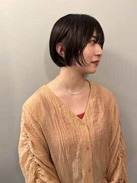 サンプラス(san+) 【柏原良亮】ミニボブ×ナチュラルブラウン