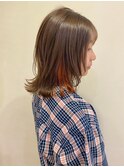 艶髪マロンベージュ/インナーカラー★オレンジ
