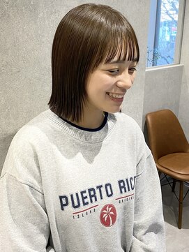 ラミエバイメルト 下北沢(lamie by melt) 花田/切りっぱなしボブ/美髪/ぷつっとボブ/グレージュ/下北沢