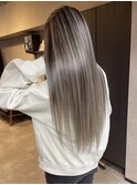 バレイヤージュ、ハイライト、グレージュ、ショコラベージュ