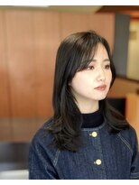 ハーフアンドハーフ(HALF and HALF)&nbsp;レイヤーカット/ほうじ茶カラー/赤み消しカラー