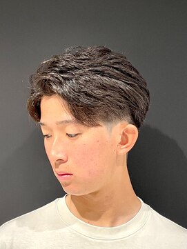 ヒロギンザ 大阪本店(HIRO GINZA) アップバングツーブロックスタイル