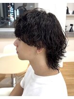 ビカム 名駅(become)&nbsp;【緩めクビれ波巻きウルフ】メンズパーマ無造作スパイラル名古屋