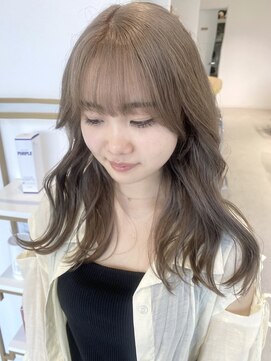 コト 福井大和田店(coto) ミルクティーベージュ ハイトーンカラー 福井美容室 髪質改善