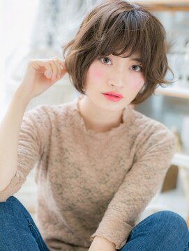 モッズヘア 越谷(mod's hair) ミルクティーアッシュフェザーショートボブc6越谷20代30代40代