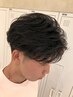 メンズカット＋フェザーパーマ　￥7000