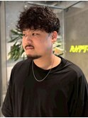 ツイストスパイラルパーマ ツーブロック 束感 メンズパーマ 30代