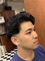 フランクス バーバー ウエストトウキョウ 吉祥寺店(FRANK’S BARBER WEST TOKYO)&nbsp;フェザーパーマサーフカール刈り上げセンターパート Y