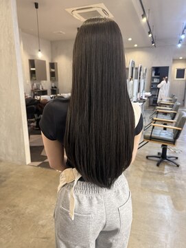 シェル 津山の手店(shel) 韓国風◎顔周りカット×オリーブグレージュレイヤーロング20代