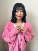10代20代/レイヤーカット/ブルー