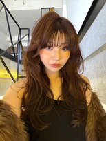 ミリ(mm)&nbsp;10代20代フワッと動くレイヤー透明感グレージュ髪質改善仙台韓国