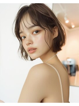 ハム 立川(hum) ココアベージュ/オリーブグレー/小顔/黒髪[立川/髪質改善]