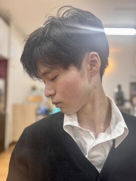 柔らかセンターパート × ソフトツーブロック