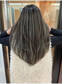 ハイライトカラーミルクティーケアブリーチ白髪ぼかし髪質改善