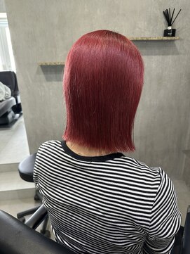 ラック(LUCK) チェリーレッド/髪質改善/船橋/バレイヤージュ/ハイライト