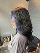 ヘアーループセラデザインワークス(Hair ruup Sela design works) ブルー×ブルーブラック 夏っぽカラー