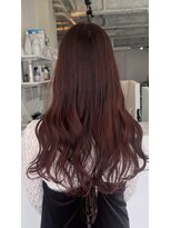 エンベール(EN VEIL)&nbsp;艶感ワインレッド×ロングレイヤー