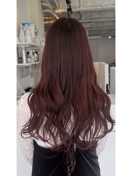 エンベール(EN VEIL) 艶感ワインレッド×ロングレイヤー