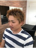 10代20代カジュアルツーブロックアップバング