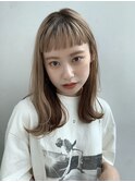 【GARDEN武田美奈】オン眉×ミルクティー逆インナーカラー