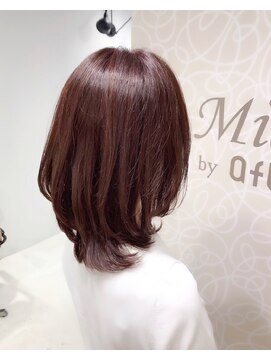 ミッシェル アフロート(michelle afloat) 20代30代40代50代ラウンドCカーブカット+髪質改善シルク4Hカラー