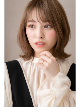 カバーヘア ブリス 上尾西口店(COVER HAIR bliss) ブリーチオンカラーの外ハネ小顔ネオウルフY上尾20代30代40代