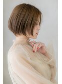 カシスブラウン小顔前下がりボブショートY戸頭20代30代40代