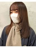 ストレート顔まわりカット