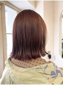 大人可愛い外ハネボブうるツヤショコラアッシュ