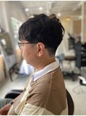 MEN’S HAIR カルマパーマのアッシュブラック