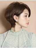 ショートウルフ/前下がり/前髪長め/30代・40代/ワンカールパーマ
