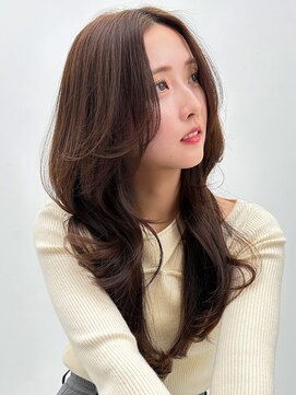 オーバーヘアー 姫路店(over hair) 【La fith】マロングレージュ×カーテンバング