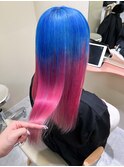 高発色ブルー×ネオンピンク