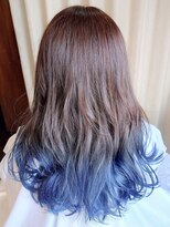 ヘアーサロン ノルテ(Hair Salon NORTE)&nbsp;ネイビーグラデーションで夏っぽく！涼しげカラーがおすすめ◎