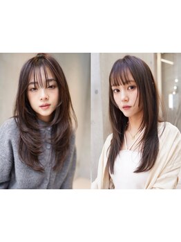 一人ひとりの髪質・輪郭を活かした、「顔が映える」「小顔に見える」「巻きやすい」顔周りデザインに☆