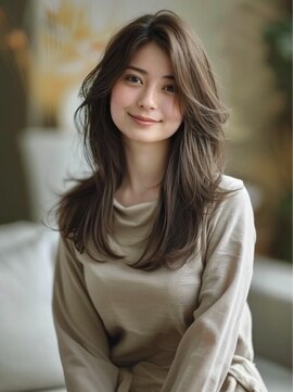 アルトリスト(Altruist Aging×HAIR&SPA) ★ダークアッシュ大人ガーリーボブ着物ミディアムレイヤーカット